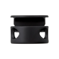 Preview: Kordelstopper Metall Durchlass 6mm 2Loch 20mm schwarz